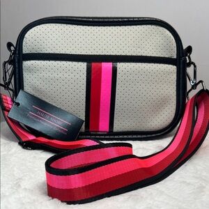 NWT HAUTE SHORE Drew Neoprene Crossbody bag in Roma